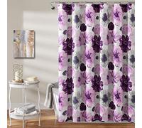 Lush Decor Leah - Tenda da doccia grigio e viola