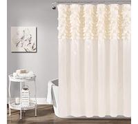 Lush Decor Lillian Shower Curtain Beige
