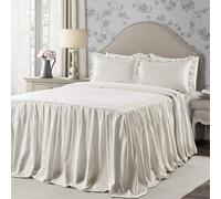 Lush Decor Lush D?or Ticking Stripe Bedspread Wheat Vintage Chic Farmh