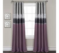 Lush Decor Night Sky - Tenda oscurante per finestra con pannello singolo, 100% foderata, 213,4 x 106,7 cm, colore: Viola e Grigio