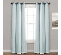 Lush Décor - Pannelli velati con occhielli e fodera oscurante isolante, colore: blu, 38 x 84 cm