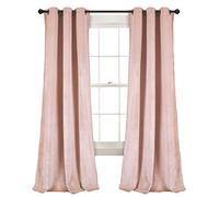 Lush Decor Prima Velvet Solid, 213,4 cm di lunghezza x 96,5 cm di larghezza, tende a blocchi di colore, oscuranti, set per soggiorno, sala da pranzo, camera da letto (coppia)