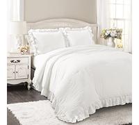 Lush Decor Reyna Comforter - Set da 3 pezzi, colore: bianco puro
