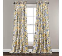 Lush Decor Room Darkening Window Curtain Panel Pair, Giallo, 213,4 x 132,1 cm + 5,1 cm Intestazione