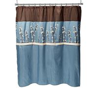 Lush Decor Sherpa Tenda da Doccia, Poliestere, Blu, 72 x 72 in