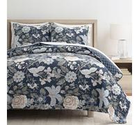 Lush Decor Sydney - Set di biancheria da letto reversibile in cotone, 3 pezzi, per letto king size, morbido, leggero, con stampa floreale, per tutte le stagioni