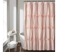 Lush Decor, Tenda da doccia con motivo floreale e arruffato, 72 pezzi
