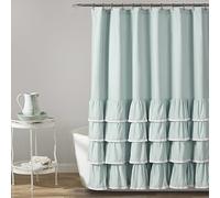 Lush Decor, Tenda da Doccia con Volant in Pizzo Ella, 183 x 183 cm, Colore: Blu