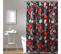 Lush Decor, Tenda da doccia da giardino con papaveri, 182,9 x 182,9 cm