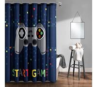 Lush Decor Tenda da doccia per videogiochi, 182,9 x 182,9 cm, blu navy