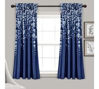 Lush Decor Weeping Flower Room Darkening Window Curtain Panel Pair Na