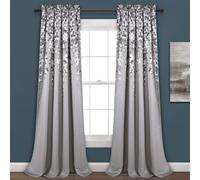 Lush Decor Weeping Flowers Darkening Window Curtains Panel Set for Liv