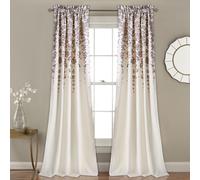 Lush Decor Weeping Flowers Darkening Window Curtains Panel Set for Liv