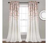 Lush Decor Weeping Flowers Darkening Window Curtains Panel Set for Liv