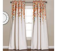 Lush Decor Weeping Flowers Darkening Window Curtains Panel Set for Liv