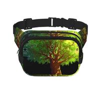 Lush Tree - Marsupio multifunzione stampato, unisex, alla moda, per viaggi e sport