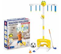 Lushain Viral 4 in 1 Drop Sticks Challenge Game|Calcio, Golf, Ringtoss & Catching Sticks Game| Reazione, messa a fuoco e coordinazione occhio-mano | Famiglia, feste, ufficio, interni ed esterni |