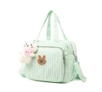 Lushandy Borsa per pannolini per bambini, borsa per la mamma, borsa a tracolla per pannolini, borse da viaggio per ragazze Pañaleras Para Bebe (verde, S)