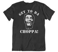 LUSHAOJIANG Get To da Choppa Arnold Movie Film 80's Retro Sci Fi TV Mens T-Shirt Black Tees Unisex Shirt XL