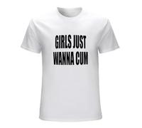 LUSHAOJIANG Girls Just Wanna Cum Ken Carson Mens T-Shirt White Tees Unisex Shirt L