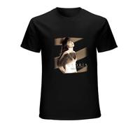 LUSHAOJIANG Gloria Estefan Evolution Tour Mens T-Shirt Black Tees Unisex Shirt XL