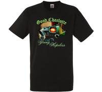 LUSHAOJIANG Good Charlotte The Young And The Hopeless Mens T-Shirt Black Tees Unisex Shirt XXL