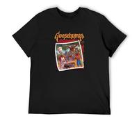 LUSHAOJIANG Goosebumps Vintage Say Cheese And Die Mens T-Shirt Black Tees Unisex Shirt S