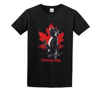 LUSHAOJIANG GORD Downie Tribute Tragically Hip Singer Forever Hip Mens T-Shirt Black Tees Unisex Shirt 3XL
