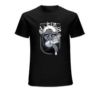 LUSHAOJIANG VapeZone Monkey Mens T-Shirt Black Tees Unisex Shirt XXL