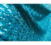 LushFabric Tessuto con stampa a forma di sirena, motivo squame di pesci, in lamina di alluminio, 2 vie, materiale elasticizzato, lycra spandex, bikini, costumi, larghezza 145 cm (2 metri, acqua)