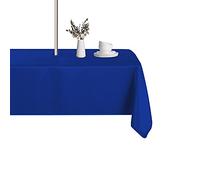 LUSHVIDA Tovaglia quadrata per esterni con foro per ombrello e cerniera, 152 x 152 cm, blu, lavabile, impermeabile, a prova di fuoriuscite e grinze, per patio, primavera, estate, picnic, barbecue