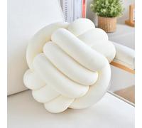 LUSJNGE Morbido cuscino a forma di nodo, cuscino rotondo in velluto per sedia, divano, cuscino decorativo annodato bianco latte