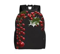 L'Uso Quotidiano Backpack Holly Berry Branches Borse Da Scuola Multicolor Zaino Università Per Escursionismo, Studenti, Compleanno, 42X32X14Cm