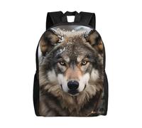 L'Uso Quotidiano Backpack Lmage Of Wolf In The Snow Borse Da Scuola Multicolor Zaino Università Per Scuola, Idea Regalo, Adulti, 42X32X14Cm