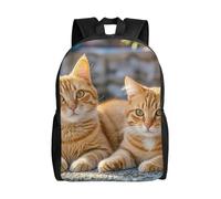 L'Uso Quotidiano Backpack Orange Cats Rucksack Impermeabile Zaino Università Per Escursionismo, Idea Regalo, Adulti, 42X32X14Cm