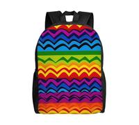 L'Uso Quotidiano Borse Da Scuola Gay Pride Rainbow Pattern Borsa Da Viaggio Eleganti Zaino Università Per Studenti, Adulti, Scuola, 42X32X14Cm