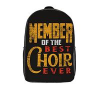 L'Uso Quotidiano Borse Da Scuola Member Of Choir Backpack Outdoor Zaino Per La Scuola Per Adulti, Compleanno, Studenti, 42X32X14Cm