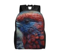 L'Uso Quotidiano Borse Da Scuola Red Feathers Of Bird Borsa Da Viaggio Multicolor Backpack Per Idea Regalo, Studenti, Adulti, 42X32X14Cm