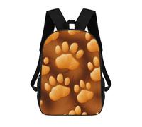 L'Uso Quotidiano Zainetto Scuola Cat Pet Paw Prints Printed Zaino Università Vintage Zaino Per Le Scuole Per Trekking, Adulti, Scuola, 42X32X14Cm