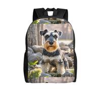 L'Uso Quotidiano Zainetto Scuola Cute Schnauzer Dog Zaino Università Multicolor Zaino Per Le Scuole Per Adulti, Compleanno, Scuola, 42X32X14Cm