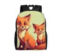 L'Uso Quotidiano Zainetto Scuola Two Cartoon Foxes Borse Da Scuola Impermeabile Rucksack Per Idea Regalo, Trekking, Studenti, 42X32X14Cm