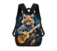 L'Uso Quotidiano Zaino Per Le Scuole Abstract Fox Is Playing Guitar Printed Borse Da Scuola Outdoor Zaino Università Per Idea Regalo, Scuola, Adulti, 42X32X14Cm