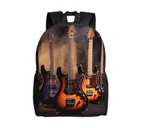 L'Uso Quotidiano Zaino Per Le Scuole Cool Electric Guitar Borse Da Scuola Vintage Zaino Università Per Studenti, Escursionismo, Trekking, 42X32X14Cm