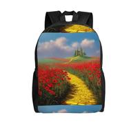 L'Uso Quotidiano Zaino Per Le Scuole Poppies Field Yellow Brick Road Borse Da Scuola Eleganti Zaino Università Per Idea Regalo, Escursionismo, Scuola, 42X32X14Cm