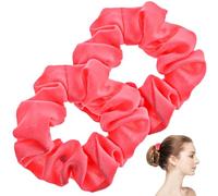 Lusofie 2pz Elastici per Capelli da Donna Scrunchie Grandi Elastici per Capelli al Neon Fasce Elastiche per Capelli Supporto per Coda di Cavallo per Donne e Ragazze Abiti da Festa (Rosa Brillante)