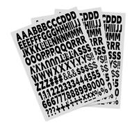 Lusofie 3 Fogli Scritte Termoadesive 2,5 cm Lettere e Numeri Termoadesivi 0-9 Scritte Termoadesive Lavabili per Abbigliamento Sportivo Magliette Decorazioni Artigianali Fai da te (Nero)