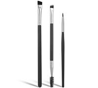 Lusofie 3 Pezzi Pennelli per Eyeliner Pennello per Trucco Professionale per Occhi Pennello per Correttore per Eyeliner ad Angolo Pennello Sottile Ultra Piatto Pennello per Sopracciglia Smussato
