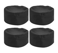 Lusofie 4 Pezzi Cappello Cuoco Unisex Regolabili da Chef Cinturini per Cappelli da Cucina Elastici Taglia Unica Nets cap per la Maggior Parte dei Top in Rete Traspirante Nera Cuffia Cucina Donna Uomo