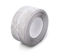 Lusofie Nastro Sigillante Impermeabile 1,5 Pollici x 10,5 Piedi Striscia per Sigillante Cucina Bagno Nastro Adesivo PVC Guarnizione Autoadesiva per Lavello Della Toilette Vasca Doccia (Marmo Grigio)