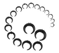 Lusofie Set Piercing Septum Acryl C-Form 18 pezzi Dehnungsringe 14G-00G